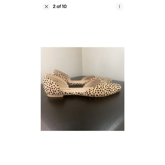 Restricted Shoes Women's 9 D'Orsay Flats Leopard Tan Faux Leather Slip On - Picture 2 of 10